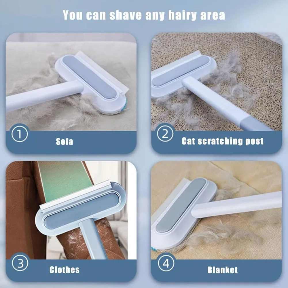 Removedor de Pelos para Gatos e Cães com Escovas Duplas Lavável - Imagem 5