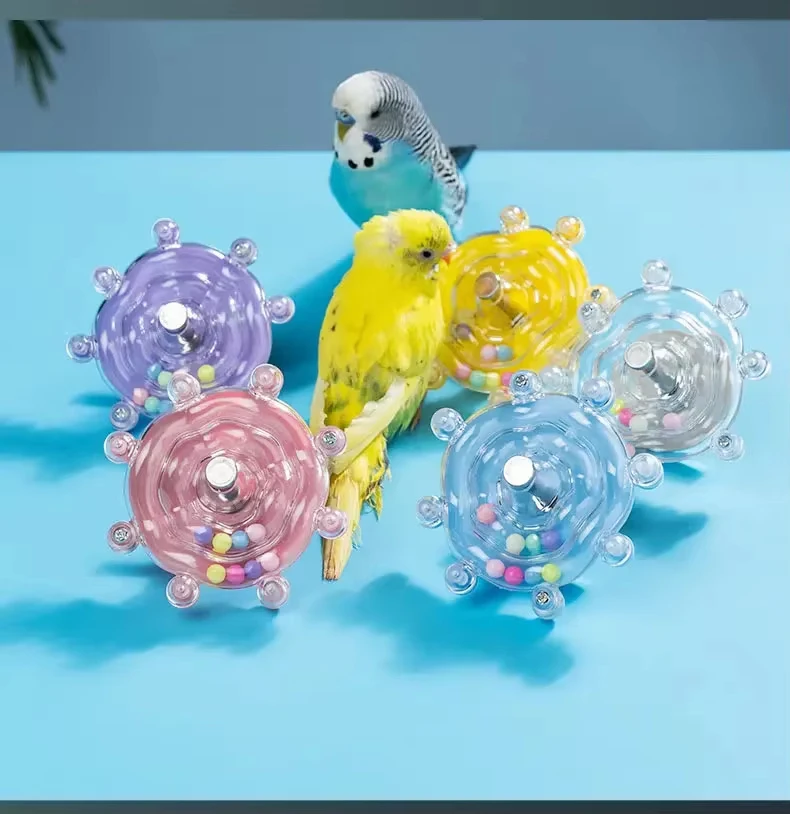 Brinquedo para Papagaios Dispensador de Petiscos Rotativo - Imagem 3