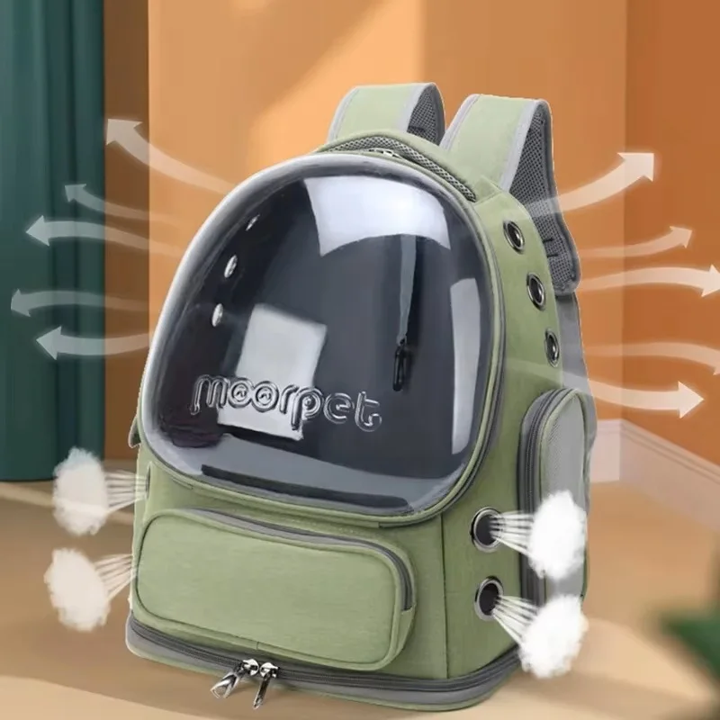Mochila de Transporte para Gatos e Cães Pequenos Ventilada Transparente - Image 4