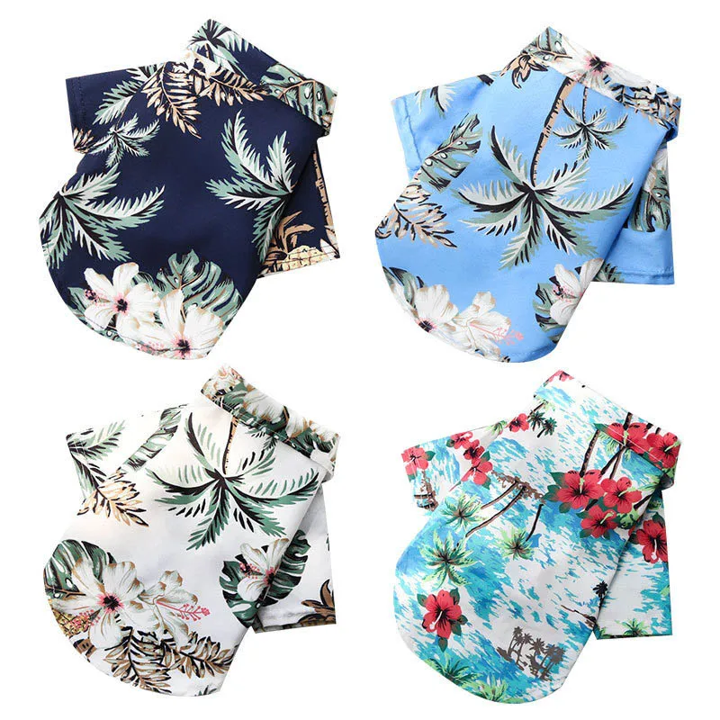 Camisa de Verão para Cães e Gatos de Poliéster Estampa Havaiana - Image 4