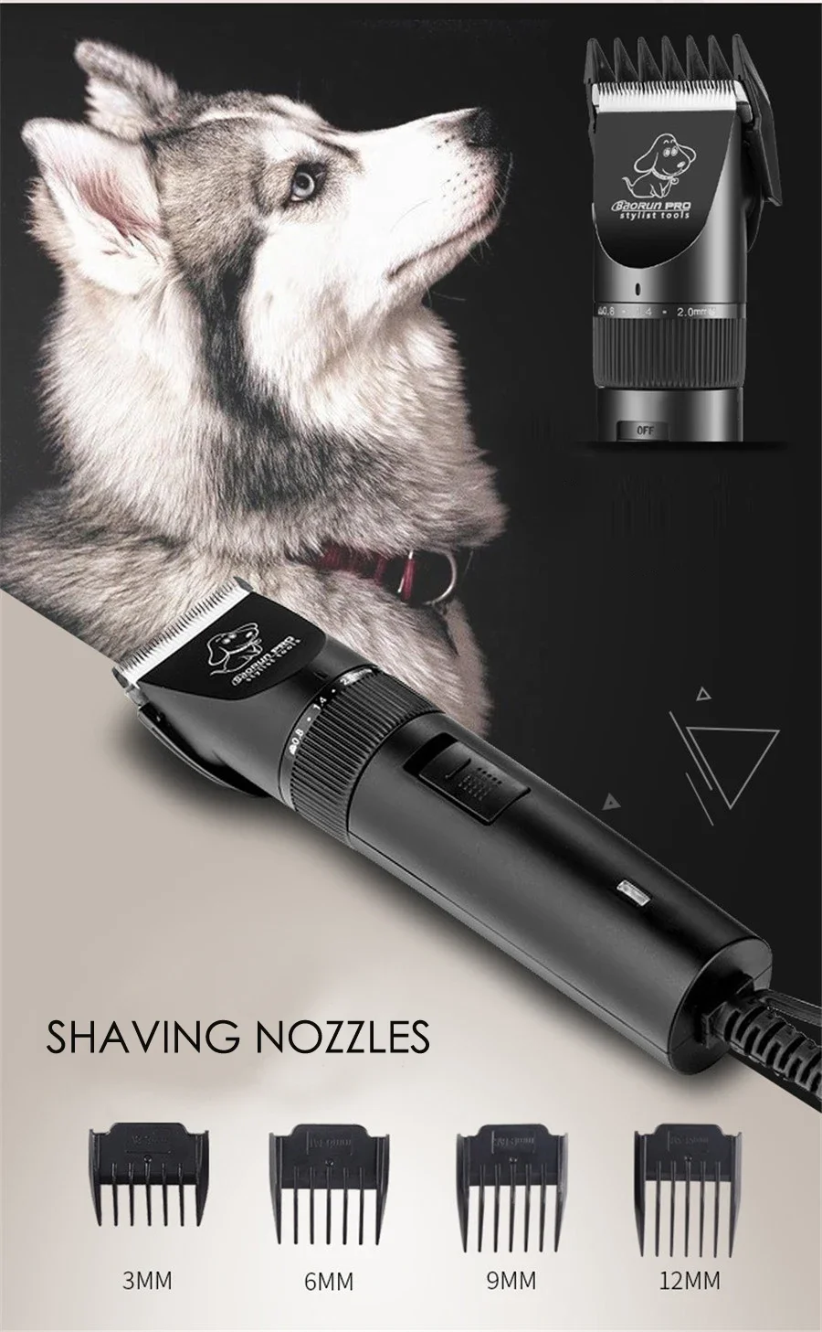 Máquina de Tosa Baorun S1 para Cães e Gado com Fio Profissional - Imagem 4