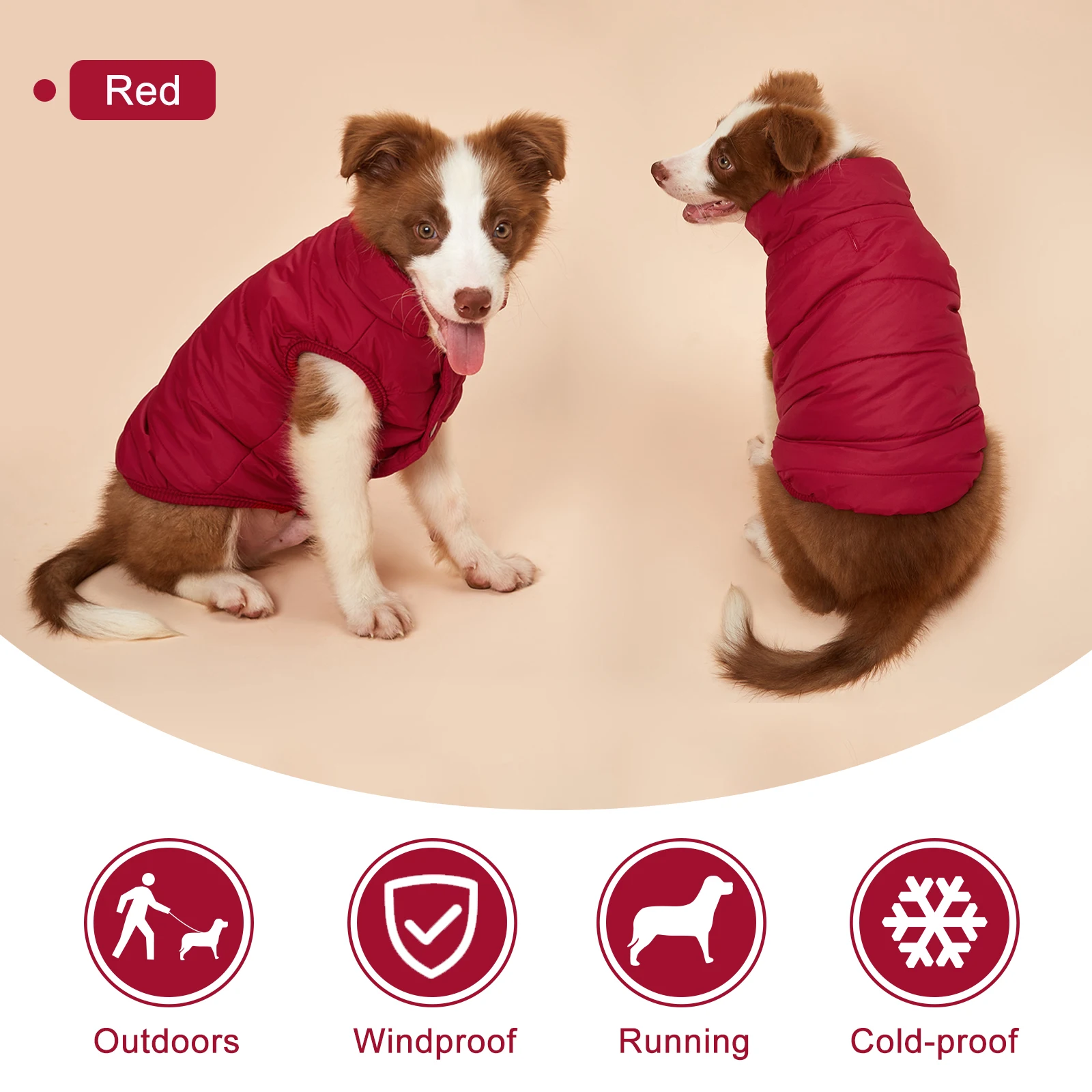 Casaco de Inverno para Cães com Forro de Lã e Fácil de Vestir - Imagem 4