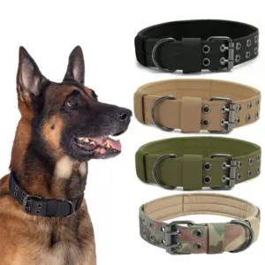 coleira tática para cães de nylon