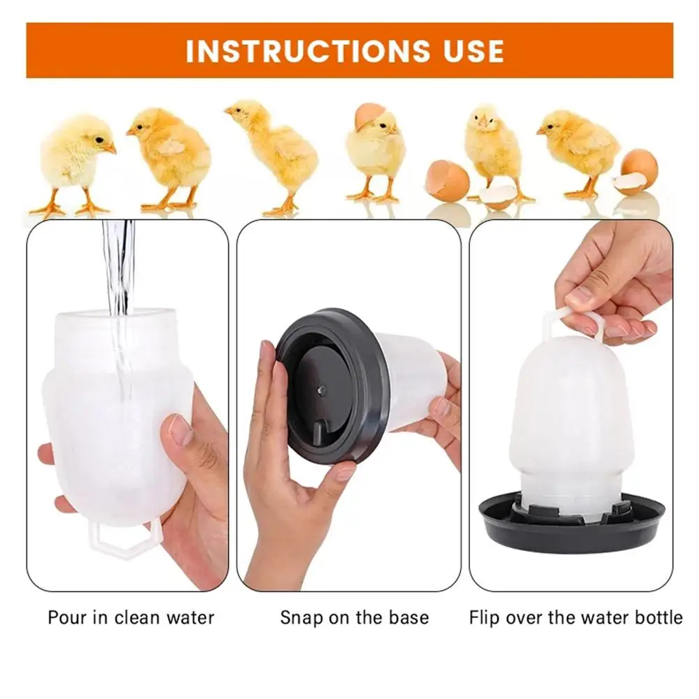 Bebedouro Automático para Aves de Plástico Branco 11,5x14,5 cm - Imagem 2
