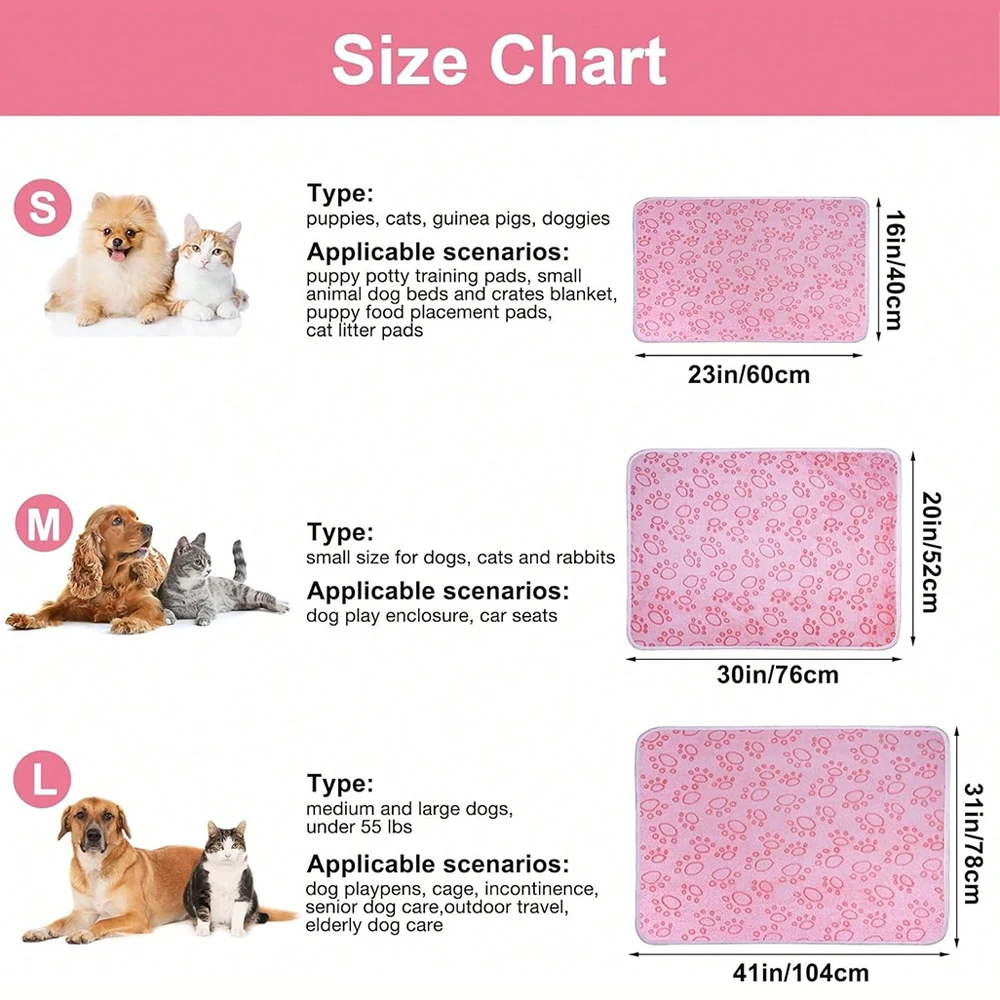 Manta para Pets com Estampa de Pata e Material Macio - Image 3