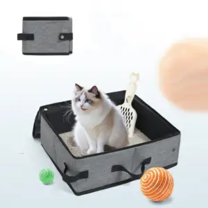 caixa de areia portátil para gatos dobrável