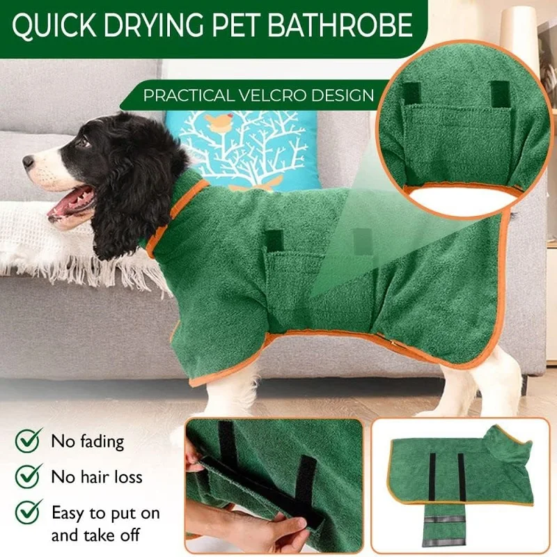 Toalha Roupão para Cães e Gatos de Microfibra Ajustável - Imagem 5