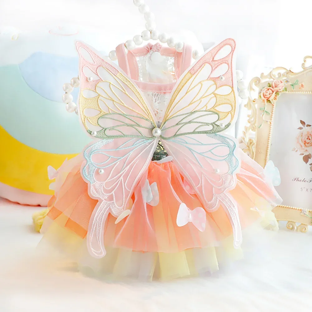 Vestido Princesa para Cães e Gatos de Renda e Malha com Botões - Imagem 2