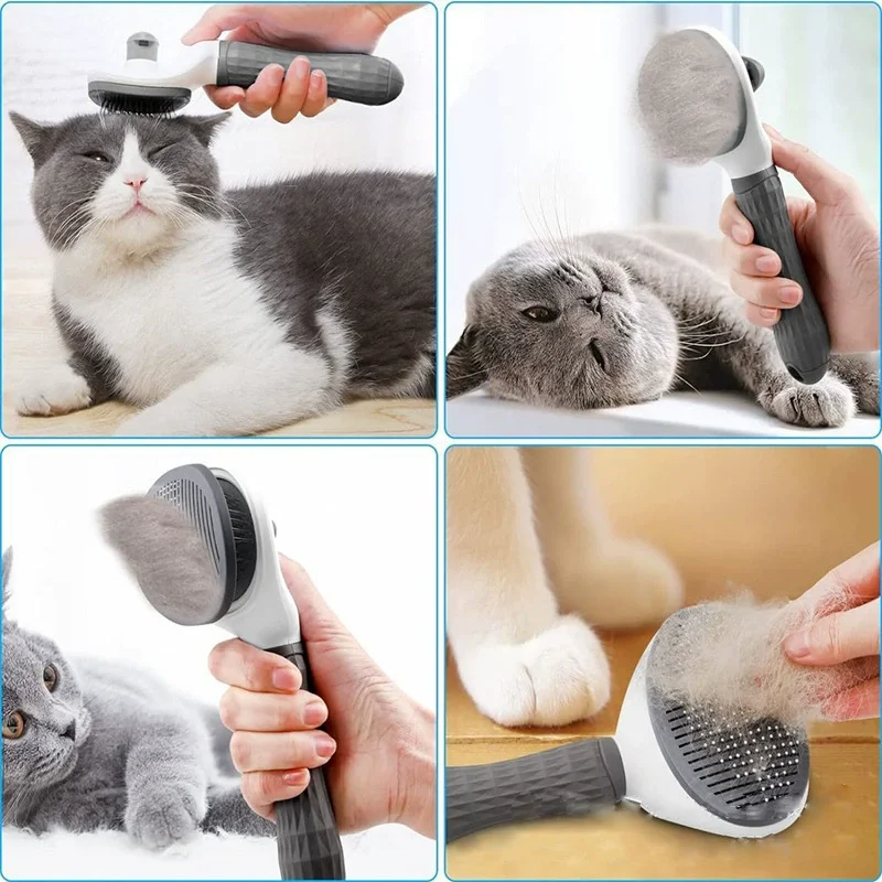Escova Removedora de Pelos para Cães e Gatos com Limpeza Automática - Imagem 6