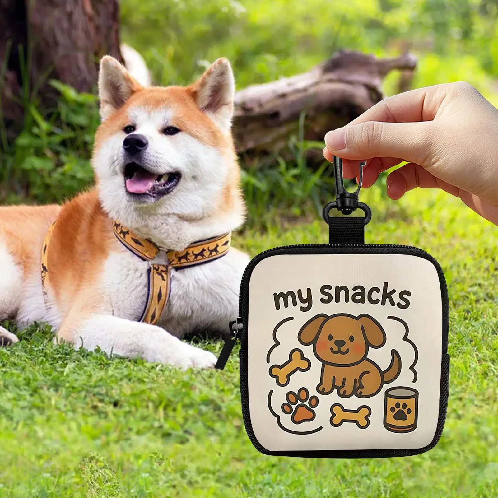 Bolsa de Petiscos para Cães com Mosquetão para Passeio - Imagem 3