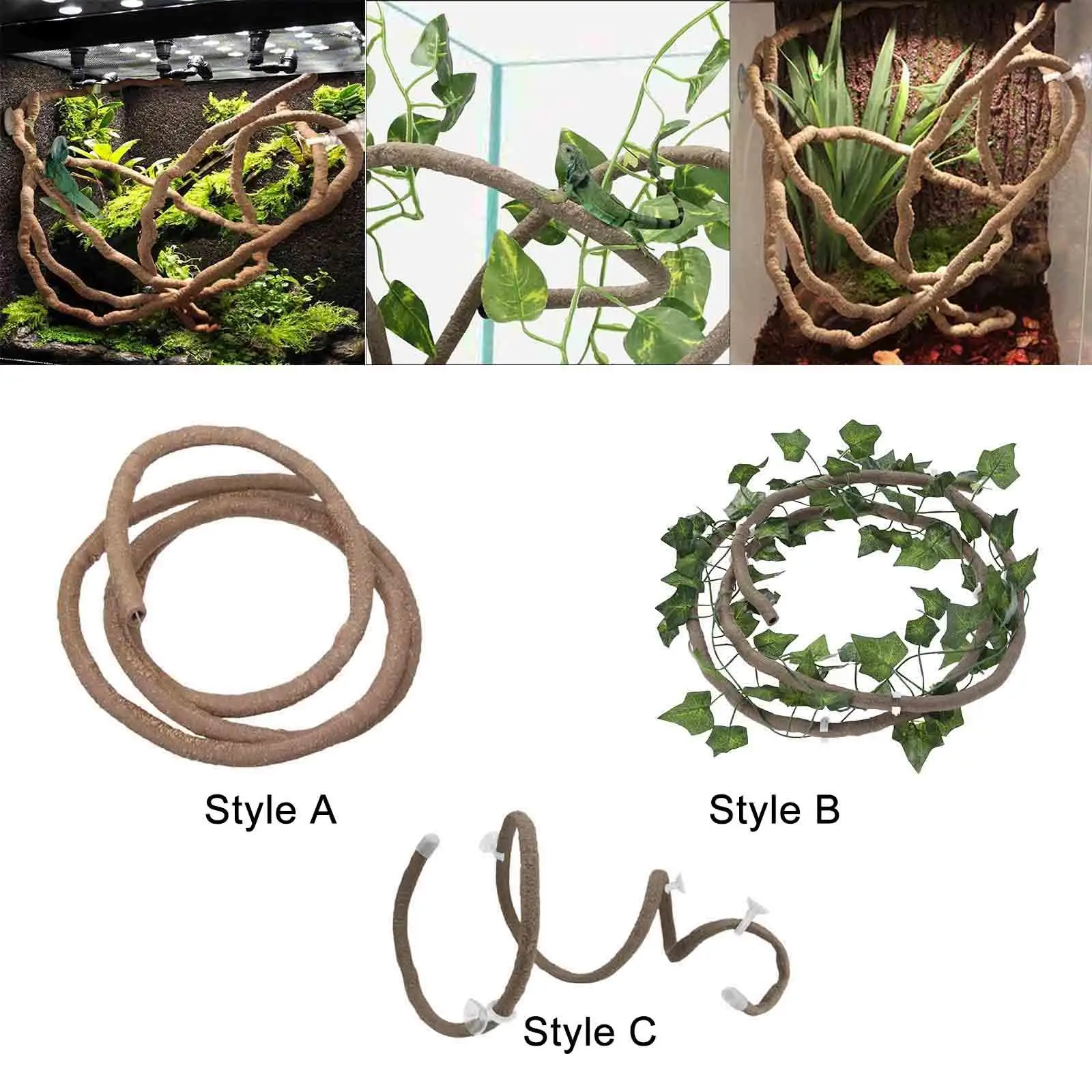Planta Decorativa para Terrário de Répteis de 100 cm com 10 mm de Diâmetro - Imagem 6