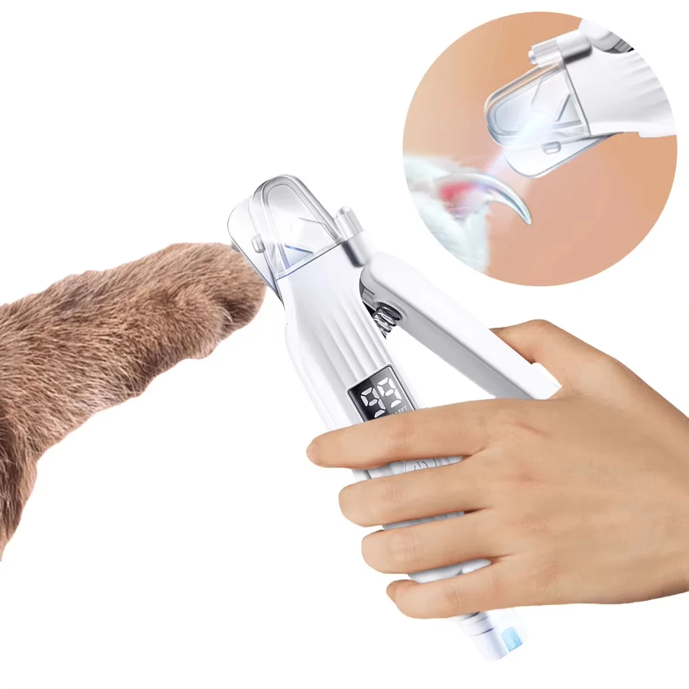 Aparador e Moedor de Unhas Elétrico para Cães e Gatos com LED e USB - Imagem 4