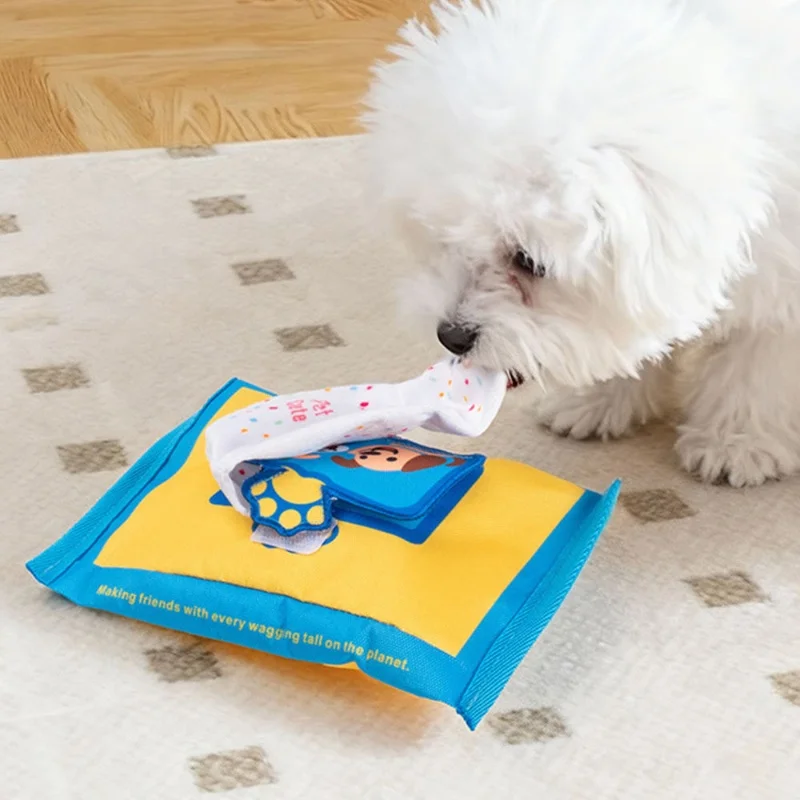 Brinquedo Quebra-Cabeça para Cães e Gatos de Denim com Dispensador de Alimentos - Imagem 2
