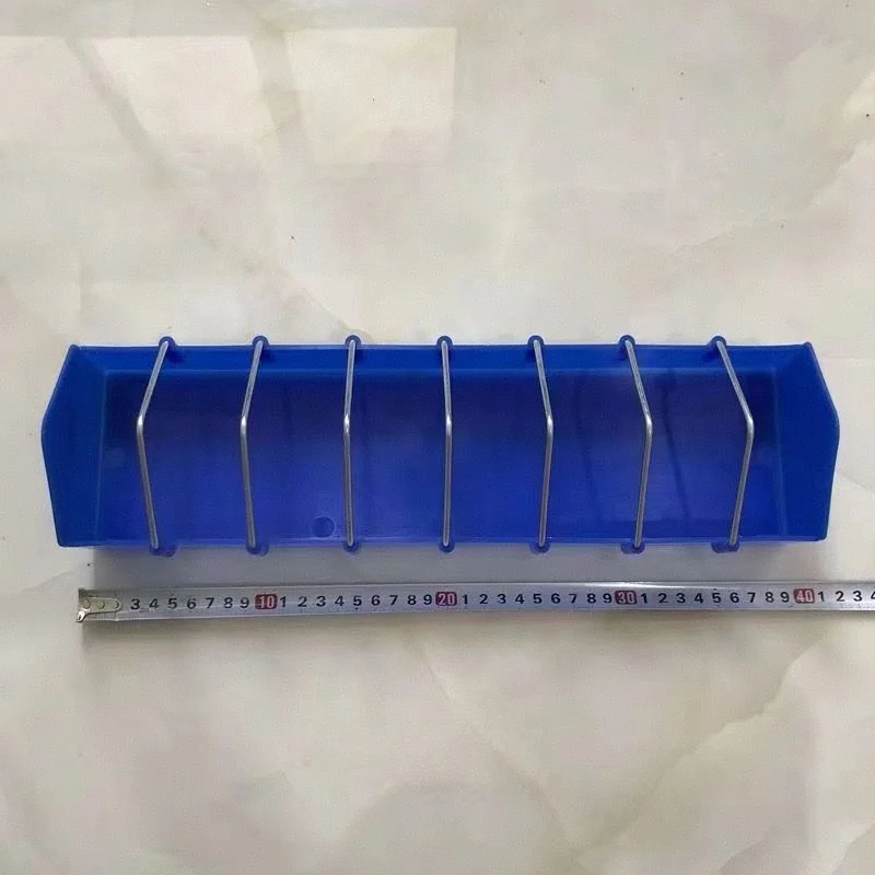 Comedouro Calha para Pássaros e Pintinhos 20 cm Azul - Imagem 5