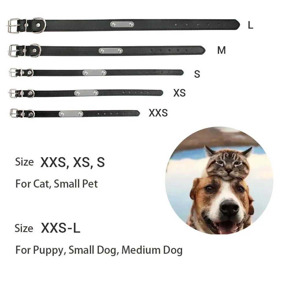 Coleira Personalizada para Cães e Gatos de Couro PU com Placa Gravada - Image 5