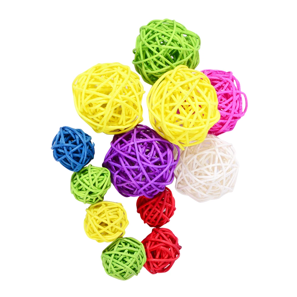 Bolas de Rattan para Pássaros 10 unidades para Gaiola e Artesanato - Imagem 2