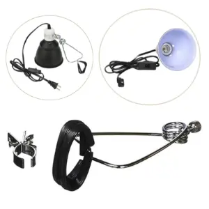 suporte para lâmpada de réptil com grampo