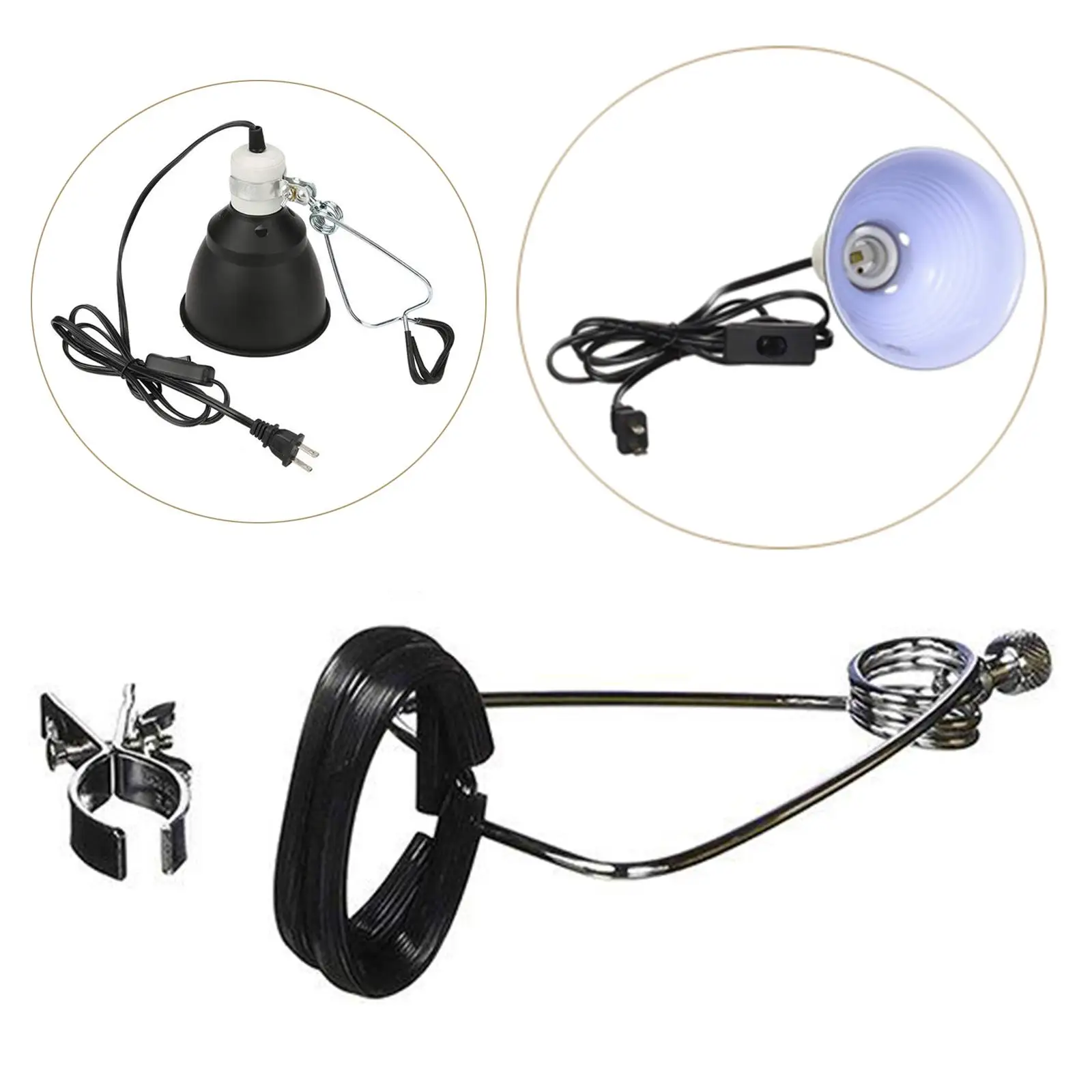 suporte para lâmpada de réptil com grampo