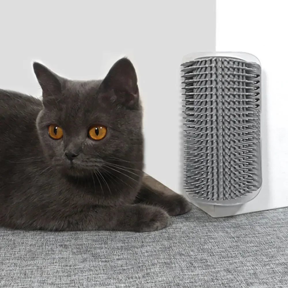 Escova de Canto para Gatos de Plástico com Pente Massageador - Imagem 5