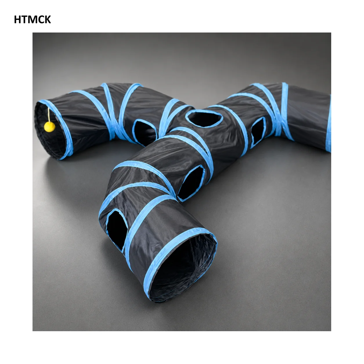 Brinquedo Túnel para Gatos 4 Vias Preto Dobrável para Guardar - Image 2