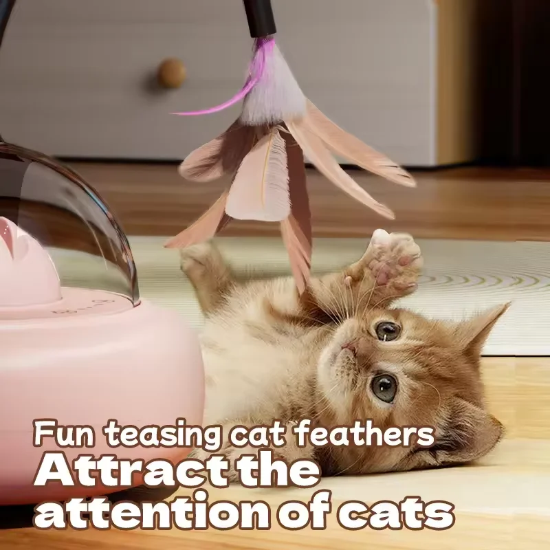 Brinquedo Interativo para Gatos com Laser e Varinha de Penas - Imagem 5