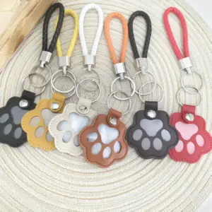 chaveiro porta-pelo pet couro pu
