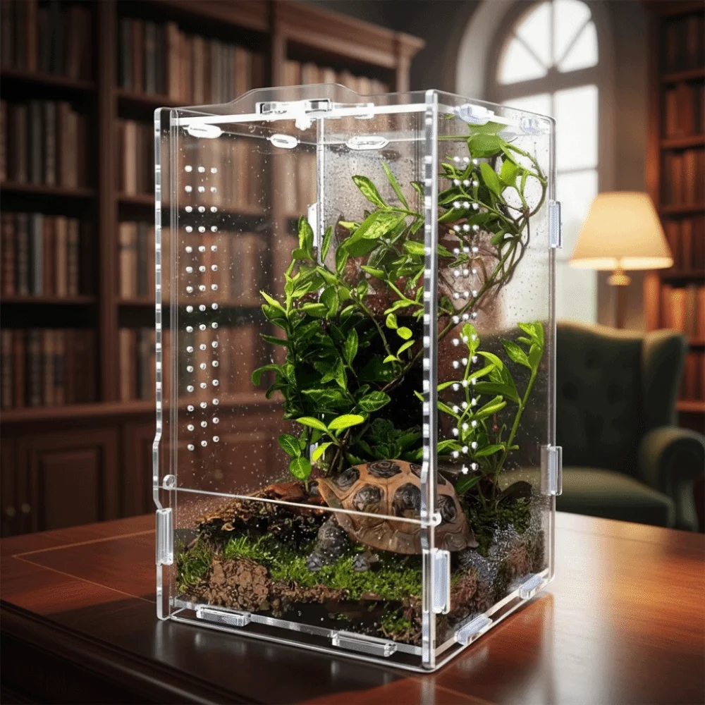 Terrário para Répteis de Acrílico 20x12x11 cm com Fecho de Segurança - Imagem 5