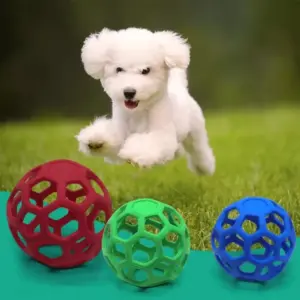 brinquedo bola oca para cães com sino