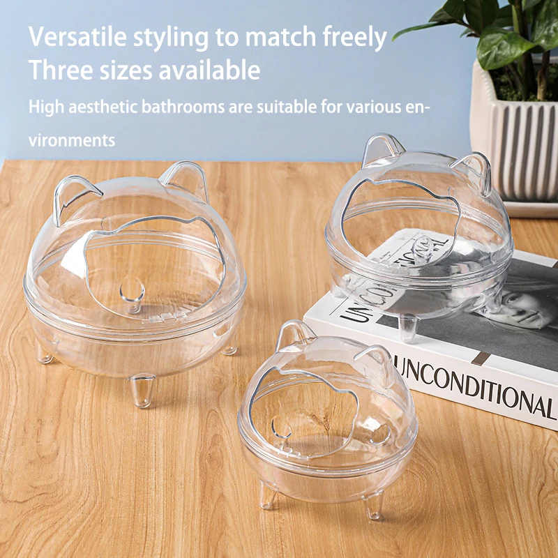 Banheiro para Hamster Transparente de PET com Porta Segura - Imagem 3