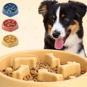 comedouro lento para cães e gatos antiderrapante