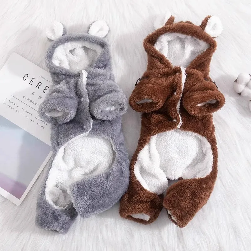 Roupa para Cães Pequenos e Médios de Lã Forrada Quente para Inverno - Imagem 4