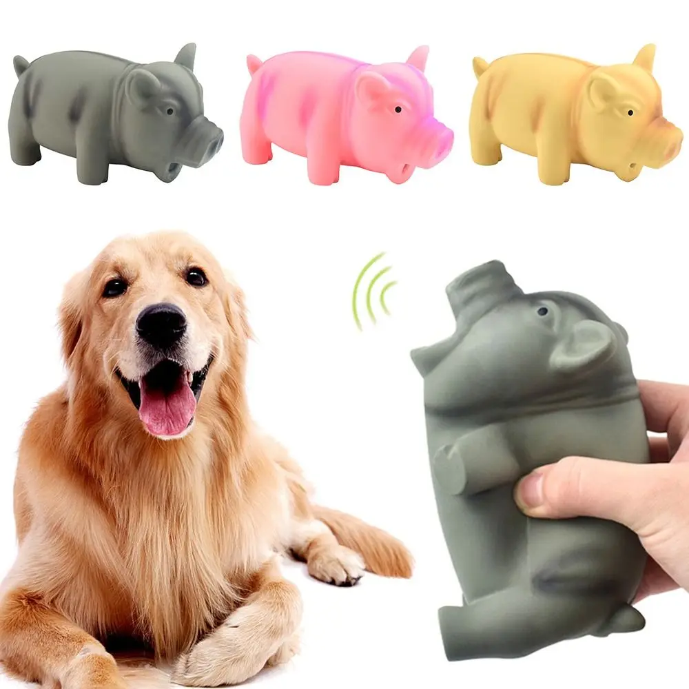 Brinquedo de Látex para Cães com Som de Porco 16 cm para Mastigar - Imagem 2