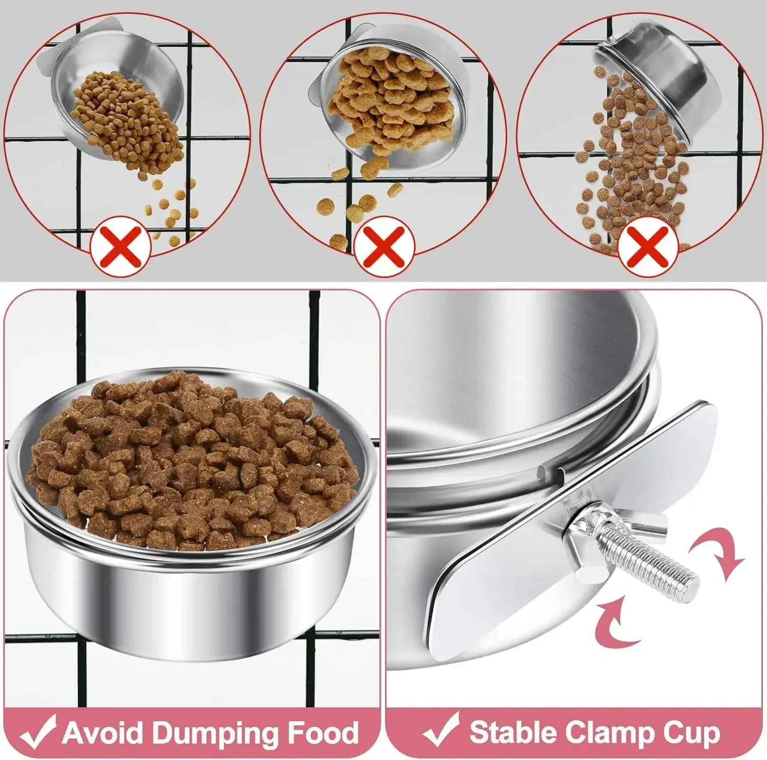 Alimentador para Pássaros e Roedores em Aço Inoxidável com Suporte de Braçadeira - Imagem 6