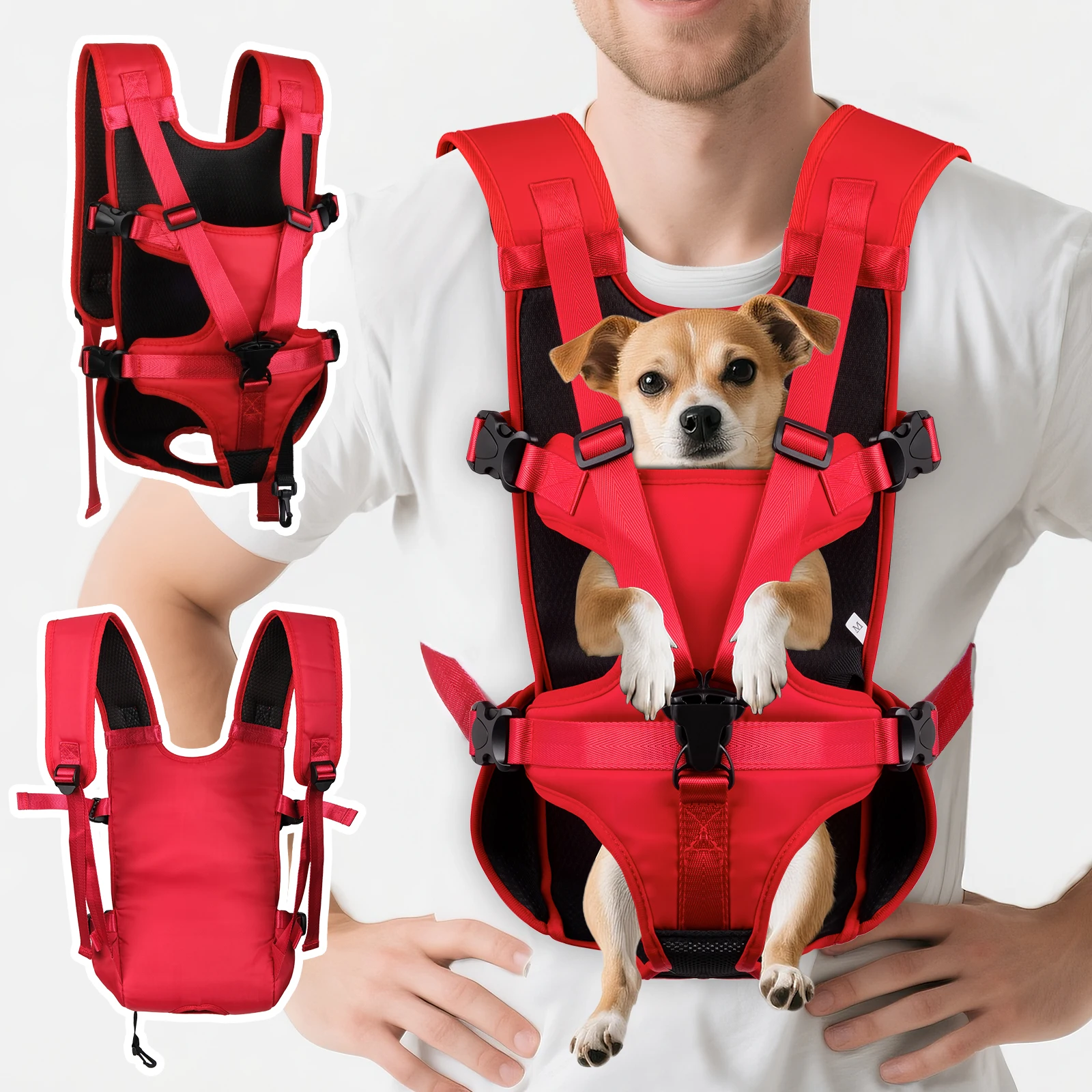mochila transportadora frontal para cães pequenos
