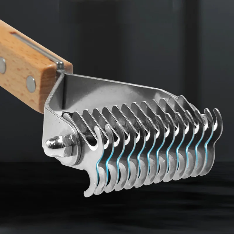 Pente para Cães e Gatos de Metal e Madeira para Pelo Longo e Curto - Imagem 5