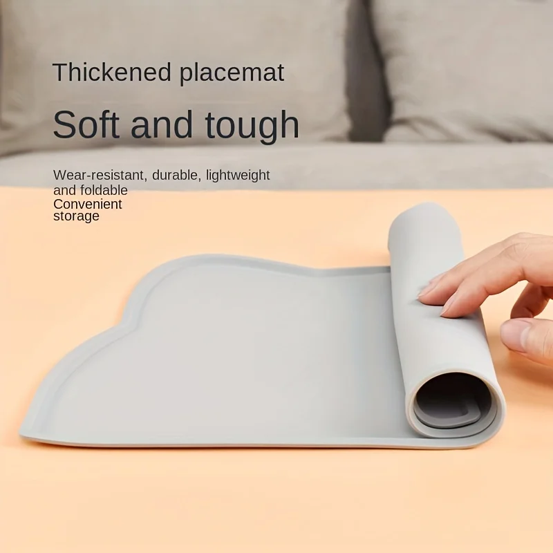 Tapete de Alimentação para Cães e Gatos de Silicone com Borda Elevada - Imagem 5