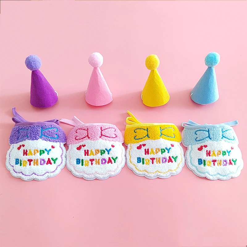 Kit Aniversário para Cães e Gatos com Chapéu e Babador Ajustável - Imagem 5
