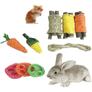 conjunto de brinquedos para hamster e coelho