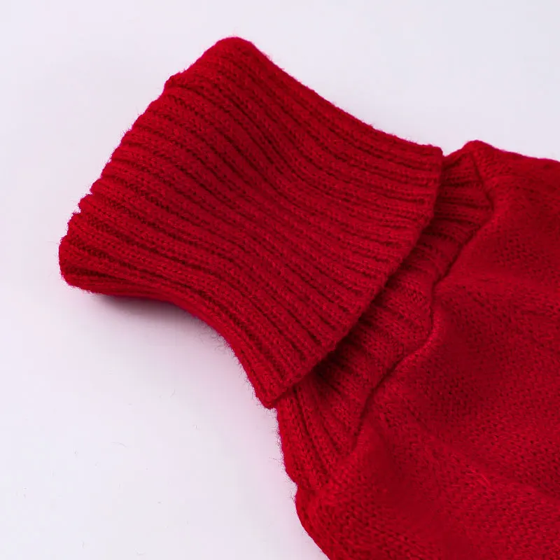 Suéter para Galgo Italiano Gola Alta Vermelho de Malha - Imagem 6