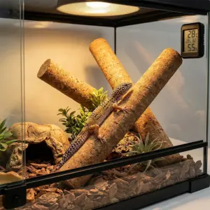 galho de cortiça diy para répteis