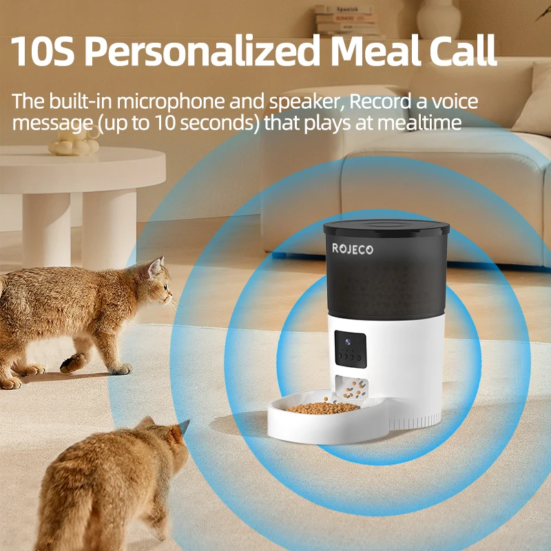Rojeco Alimentador Automático para Cães e Gatos com Câmera de Vídeo - Image 3
