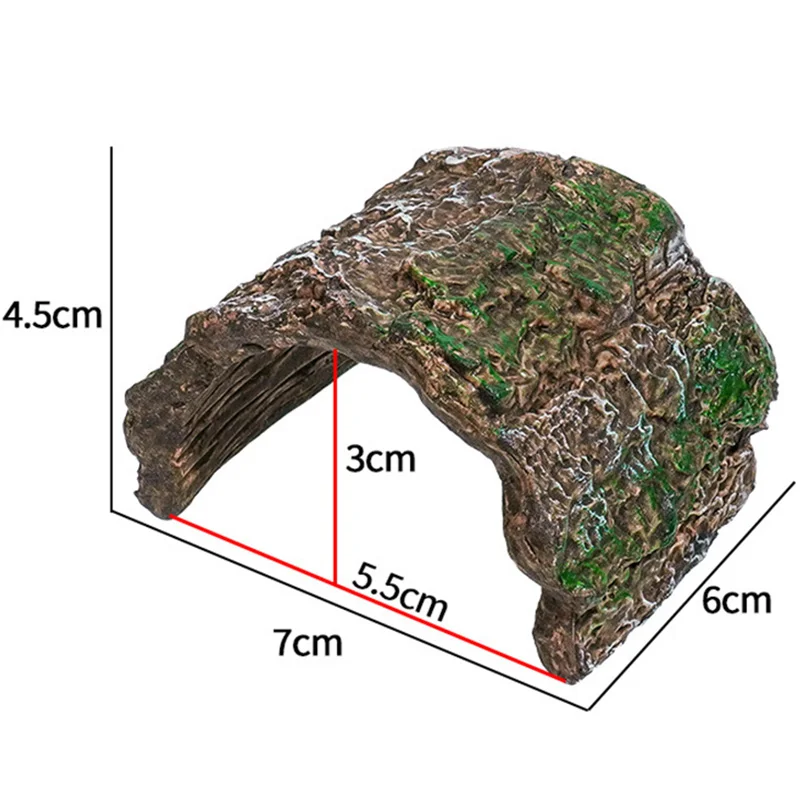 Esconderijo para Répteis de Resina Marrom Escuro 9x7,7x6 cm para Terrário - Imagem 3