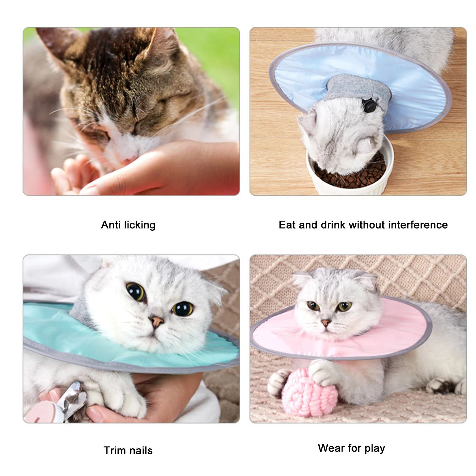 Coleira Pós-Cirúrgica para Gatos Ajustável e Impermeável - Image 6