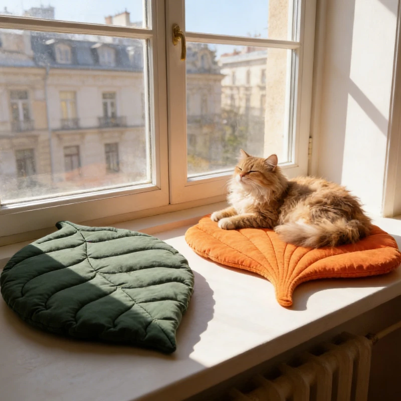 cama folha para gatos e cães reversível