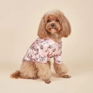 pijama coração para cães e gatos pequenos