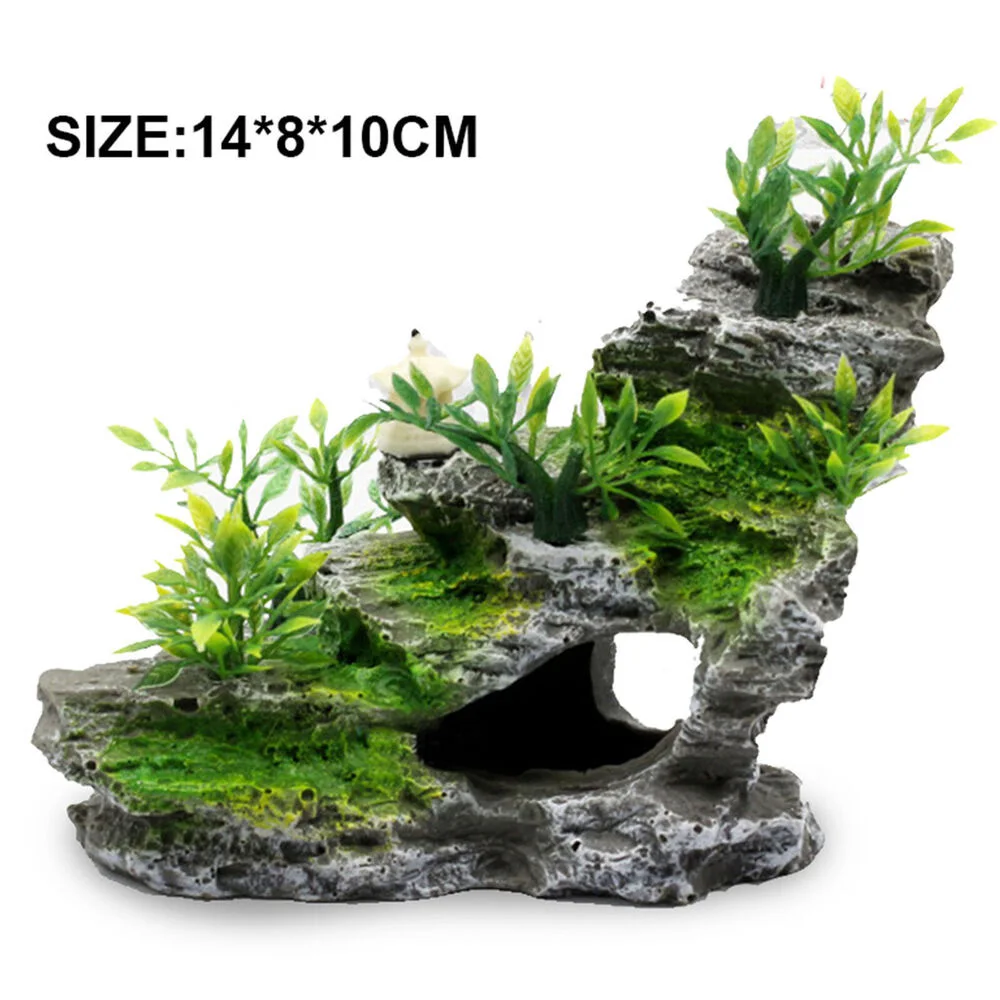 Decoração de Aquário Rockery Montanha de Resina 14 cm - Imagem 2