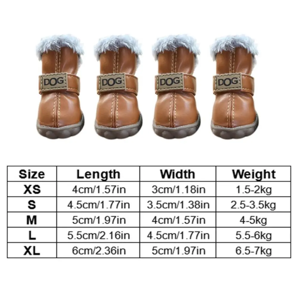 Botas de Neve para Cães de PU com Sola Antiderrapante 4 Peças - Imagem 6