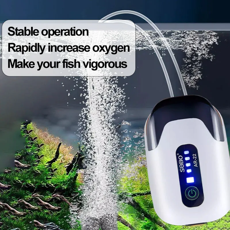 Bomba de Oxigênio para Aquário Recarregável USB com Bateria de Lítio - Image 5