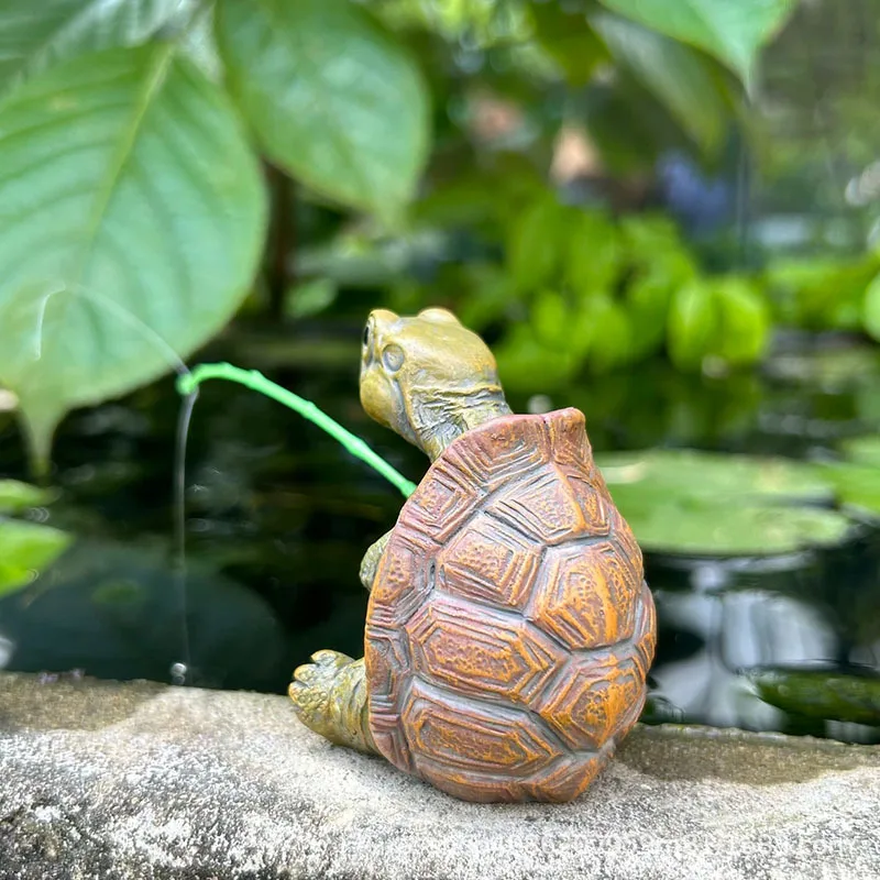 Estátua de Resina Pesca Tartaruga para Aquário 6,2 cm - Imagem 3