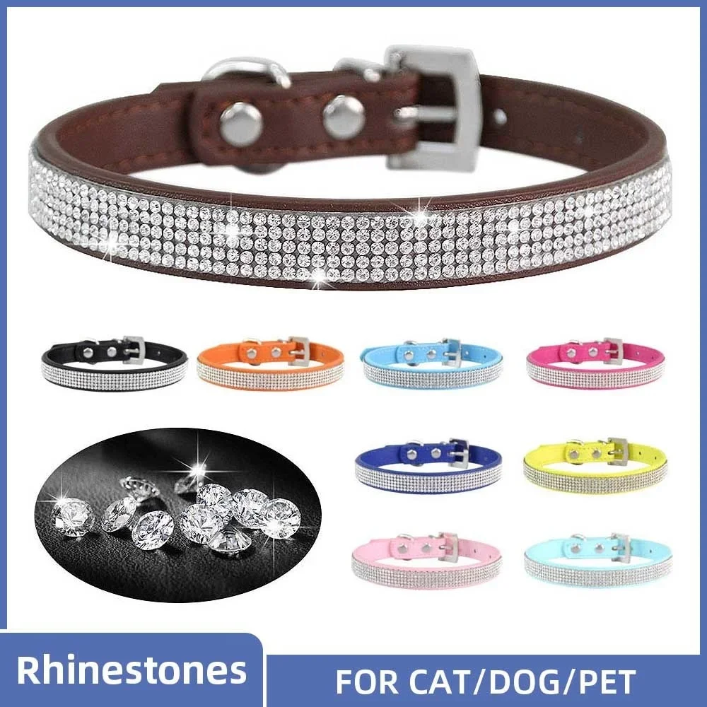 coleira para cães e gatos de couro